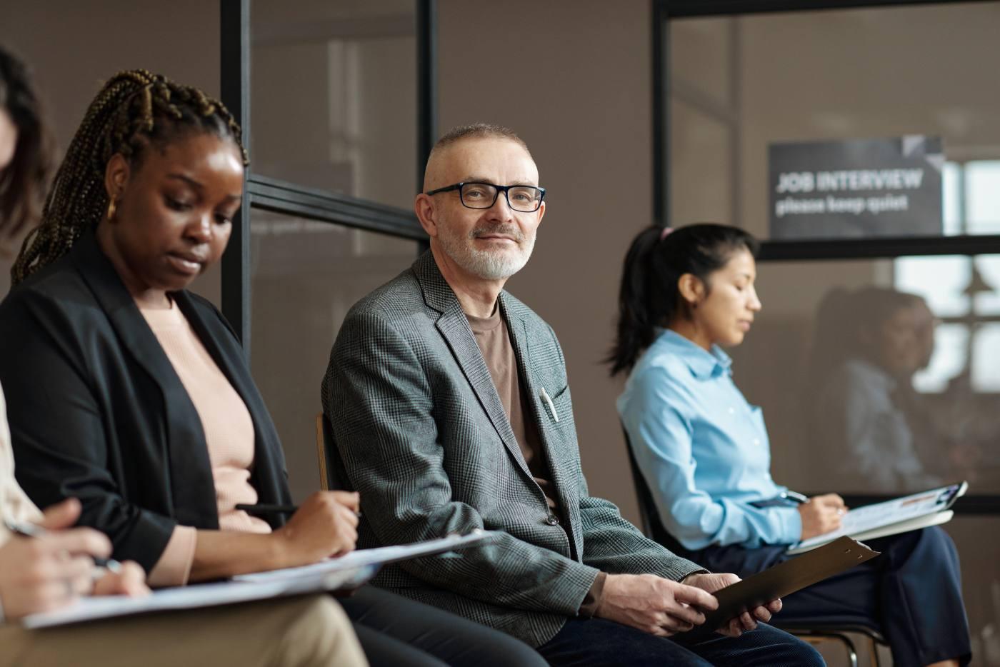 Job candidate interview for overseas placement at Gulf recruitment agency